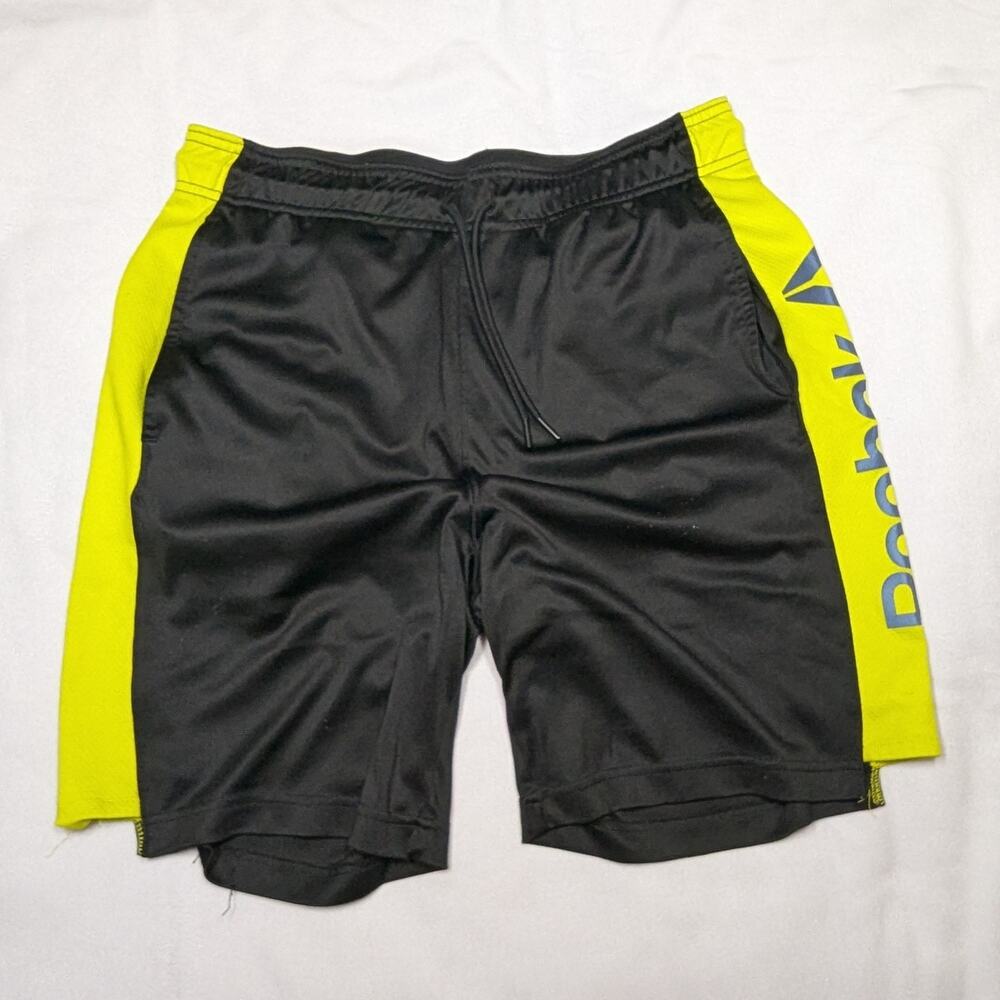 Reebok Men's Activewear Shorts Medium Black/Yellow Used